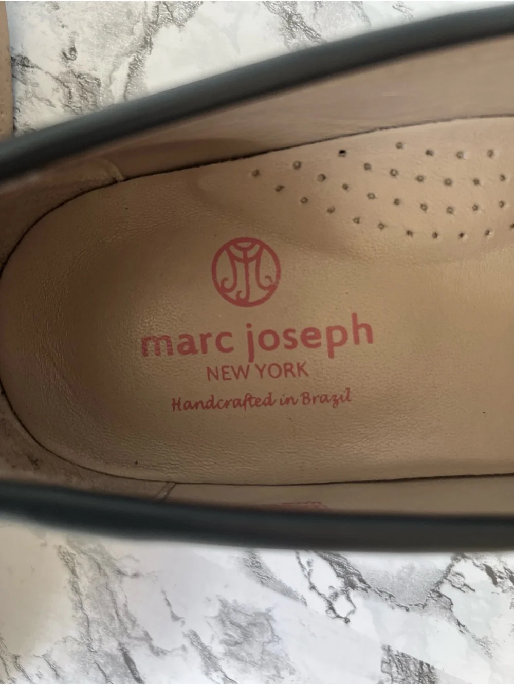 Marc Joseph Mason Boulevard Navy Blue Leather Loafers 10 Quiet Luxury